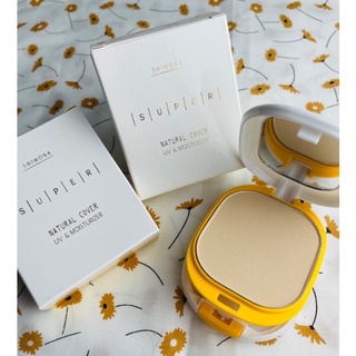 ⚡FLASH SALE⚡♡พร้อมส่ง แป้งพัฟ ชิโมน่า Shimona super natural cover sun protect &amp; moisturizer
