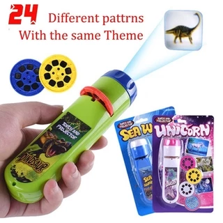 🌟COD✼พร้อมส่ง◕โปรเจ็กเตอร์ของเล่นไดโนเสาร์ ไฟฉายโปรเจคเตอร์ Projection flashlight toy ของขวัญเด็ก
