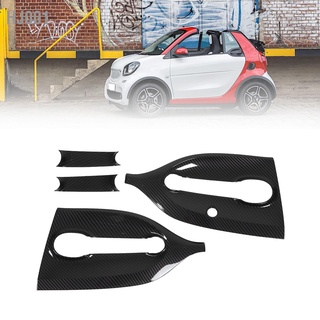 Hj001 ชุดฝาครอบมือจับประตูด้านนอก คาร์บอนไฟเบอร์ แบบเปลี่ยน สําหรับ Smart Fortwo C453 A453 2016‐2021