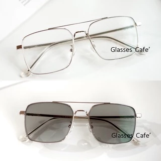 แว่นสายตาสั้นออโต้ กัน UV ค่าสายตา -0.50 ถึง -4.00 กรองแสง+ออกแดดปรับสีเทาดำ (29232B)