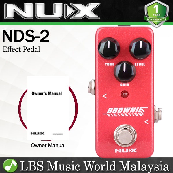 Nux NDS-2 Brownie Distortion กีตาร์ไฟฟ้าเอฟเฟกต์เหยียบ True Bypass (NDS2 NDS 2)