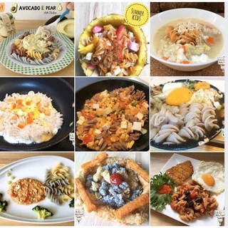 Begin พาสต้าเด็ก "รูปเกลียว" เส้นพาสต้าสำหรับเด็ก เส้นกลูเทนฟรี ออแกนิค ผสมผักหลากสี เส้นเด็ก อาหารเด็ก มักกะโรนีเด็ก