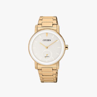 [ประกันร้าน] CITIZEN นาฬิกาข้อมือผู้หญิง รุ่น EQ9063-55A AQ Mid Quartz Ladies White Dial Rose Gold