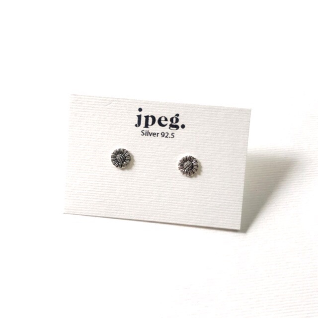 sunflower earring (silver 92.5 เงินแท้)