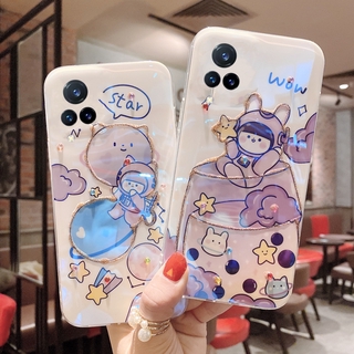 Phone Case VIVO V21 5G เคสโทรศัพท Casing Luxury Rhinestone Glitter Cute Balloon Girl Cartoon Fashion Soft Case Vivo V21 5G เคส TPU Protective Back Cover