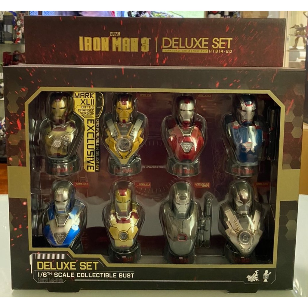 Hot Toys IRON MAN 3 DELUXE SET OF 8 (1:6 BUST)