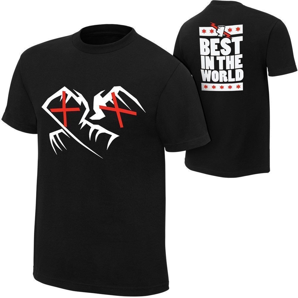 S2 เสื้อยืด พิมพ์ลาย Wwe Cm Punk "Crimson X" ของแท้ รุ่นพิเศษ