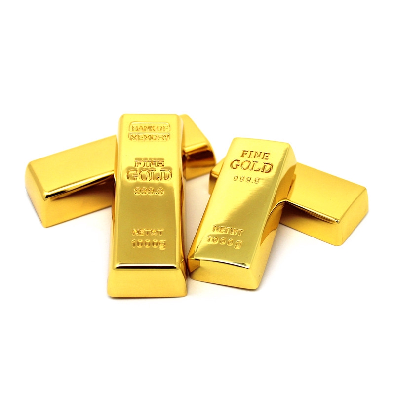 ที่กําหนดเองโลหะทองแท่ง/อิฐรุ่น USB แฟลชไดรฟ์ Bullion ปากกาไดรฟ์หน่วยความจํา Stick pendrive 4GB/8GB/16GB U ดิสก์นิ้วหัวแม่มือ