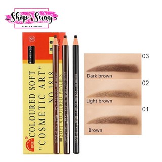 ดินสอเขียนคิ้วดึงเชือก Coloured Soft Cosmetic Art Eyebrow Pencil