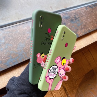 Realme 3 3i 3 pro 5 5s 5i 5 Pro Narzo 20pro เคสพร้อมเคสโทรศัพท์รูปการ์ตูนแพนเธอร์สีชมพู,เคสกันกระแทกแบบบางฝาหลังซิลิโคนเหลวเคสกล้องเต็มตัวเคสป้องกันเลนส์สำหรับ
