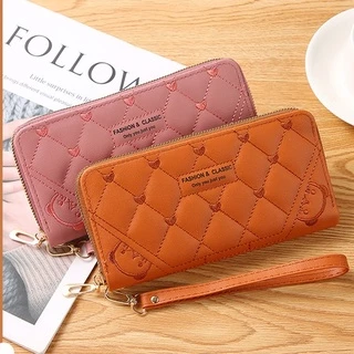 กระเป๋าสำหรับผู้หญิง กระเป๋าสตางค์ใบย่ว Fashion B-383
