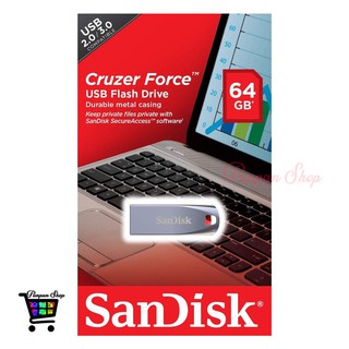 แฟลชไดร์ฟ Sandisk รุ่น Cruzer Force USB Flash Drive 64GB (SDCZ71-064G-B35)