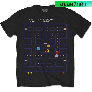 เสื้อยืด พิมพ์ลาย Pacman Game สีดํา สําหรับผู้ชาย