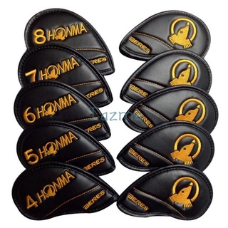 ผ้าคลุมหัวไม้กอล์ฟ แบบสองด้าน ปักลาย HONMA Beres (4,5,6,8,9,10,11,Aw,Sw) 10 ชิ้นต่อล็อต