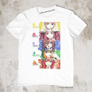 The Quintessential Quintuplets - Cool Eyes And Face With Name Anime Shirt เสื้อยืด