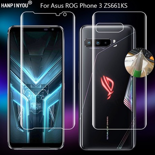 ฟิล์มไฮโดรเจล TPU นิ่ม แบบใส บางพิเศษ สําหรับ Asus ROG Phone 3 2 II Strix ZS661KS ZS660KL