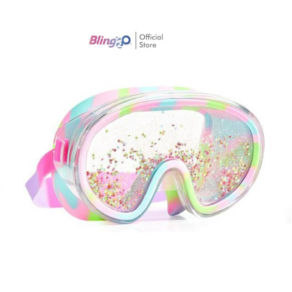BLING2O แว่นตาดำน้ำเด็กสีสดใส ยอดฮิตจากอเมริกา FLOAT N AWAY MASK GOLD STAR PASTEL ป้องกันฝ้าเเละ UV ถ่ายรูปสวย – โปรปัง