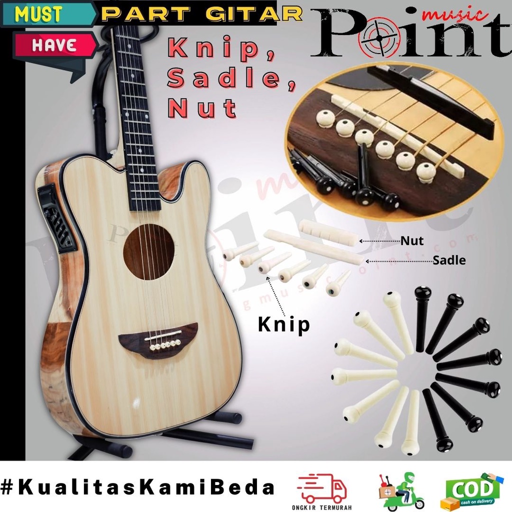 Knip Saddle Nut Guitar หรือ Guitar Bridge Pin Unit Import