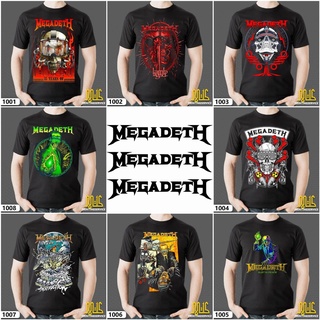 [ใหม่] เสื้อยืดลําลอง ผ้าฝ้าย 100% แขนสั้น พิมพ์ลาย MEGADETH HEAVY METAL BAND BAJU UNISEX สีดํา พลัสไซซ์ XS-XXXL สําหรับผู้ชาย ของขวัญวันเกิด