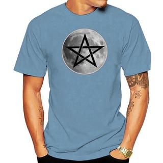 [COD]เสื้อยืด พิมพ์ลายสัญลักษณ์ Wicca Pagan Full Moon Pentagram หลากสีสันS-5XL