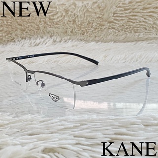 แว่นตา KANE สำหรับตัดเลนส์ กรอบแว่นตา Fashion รุ่น 5595 สีเทา กรอบเซราะ ขาข้อต่อ Stainless