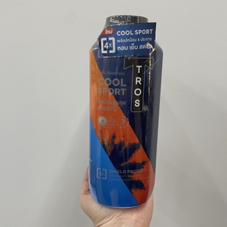 (แพ็คคู่) Tros Cool Sport Cooling Talcum ทรอส คูล สปอร์ต คูลลิ่ง ทัลคัม แป้งเย็น เพื่อสุขภาพผิว 280 กรัม