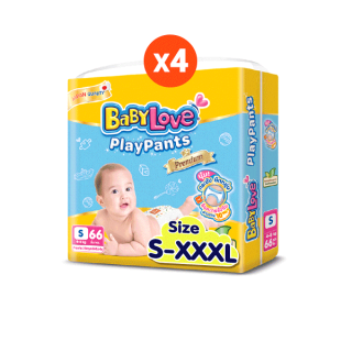 [เหลือ 985 โค้ด BABY1111A + 2022MALL11]BABYLOVE PLAYPANTS กางเกงผ้าอ้อมเด็ก เบบี้เลิฟ เพลย์แพ้นท์ ขนาดจัมโบ้(ขายยกลัง)