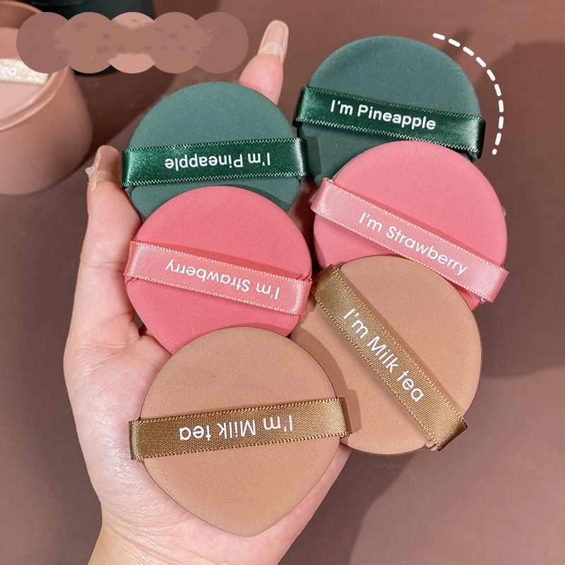 พายสับปะรด ทรงกลม เครื่องสําอาง พัฟ / เปียก และแห้ง นุ่มพิเศษ แต่งหน้า เกลี่ยฟองน้ํา / เครื่องมือแต่งหน้ามืออาชีพ