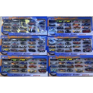 โมเดลรถเหล็กโลหะผสมรถของเล่นรถเล่นเด็ก Diecast scale 1/64 ชุด 20 คันมีหลากหลายเเบบให้เลือกโมเดลรถราคาถูกส่งทุกวันมี2เเบบ