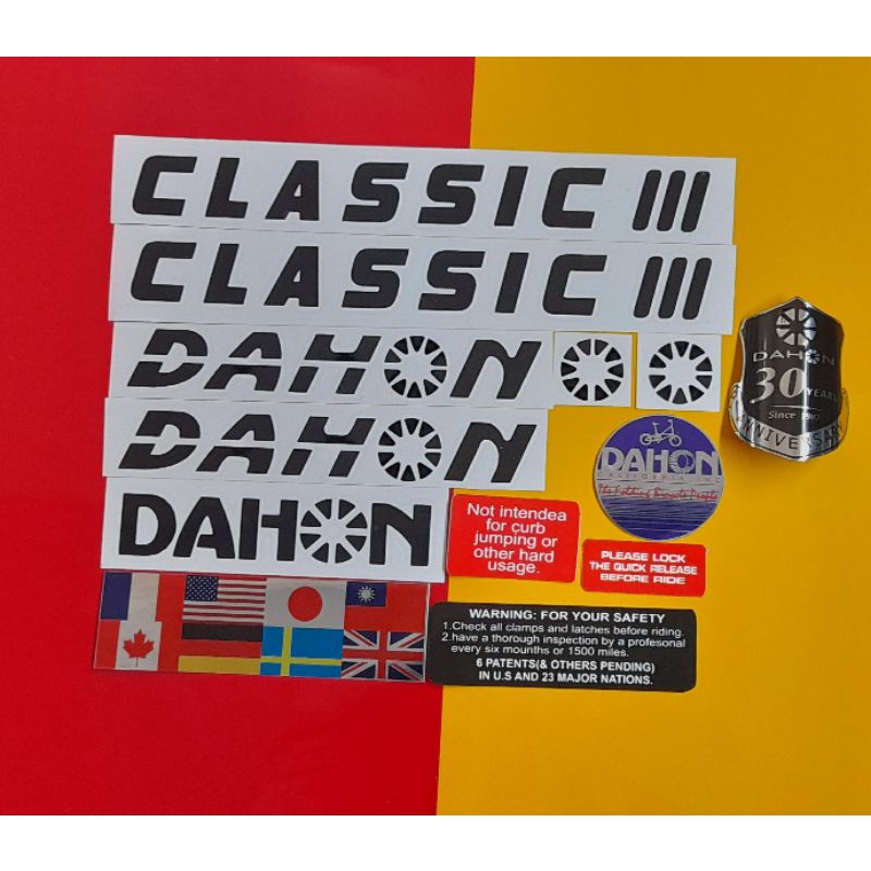 สัญลักษณ์จักรยาน Dahon 30th แบบกําหนดเอง + สติ๊กเกอร์ติดจักรยาน Dahon Classic III