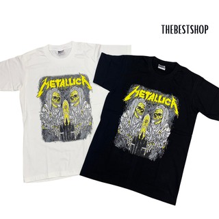 คอตต้อนคอกลมเสื้อวง METALLICA เสื้อวินเทจ เสื้อวงร็อค สกรีนสวย ไม่ควรพลาด!!S-5XL