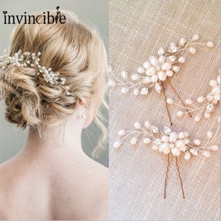 Elegant Bridal Simulated Pearl Flower Crystal Hair Pin/ Fashion Bridesmaids Clip Hair Comb/ Women Hair Clips Rhinestone Hair Jewelry