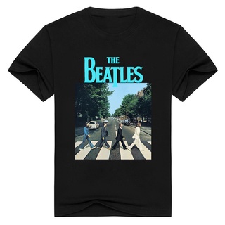 เสื้อยืดแขนสั้น ผ้าฝ้าย พิมพ์ลาย The Beatles โอเวอร์ไซซ์ แฟชั่นสําหรับผู้ชาย