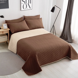 Chaixing Home ผ้านวม Washed Solid KASSA HOME รุ่น ELLD079 ขนาด 70 x 90 นิ้ว ทูโทน สีน้ำตาลเข้ม - น้ำตาลอ่อน