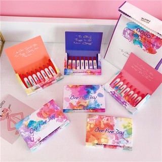 Novo ลิปสติก 5199 ของแท้ โนโว ลิป Cosmetic1 Bag/5 Boxes Lasting Matches Lipstick 0.22g