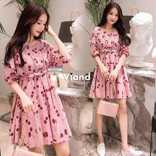 mini dress ลายเชอร์รี่ น่ารักๆ อก -38"