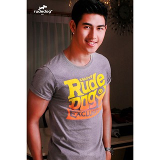 rudedog เสื้อคอกลม ชาย รุ่น bubble สีเทาอ่อน