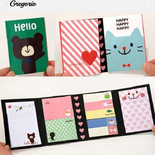 Gregorio สติกเกอร์สัตว์โพสต์บุ๊คมาร์คจุดมัน Marker Memo Flags Sticky Notes