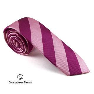 Giorgio Del Sarto Silk Necktie Pink Fabric Texture เนคไทผ้าไหมสีชมพูมีเท็กเจอร์