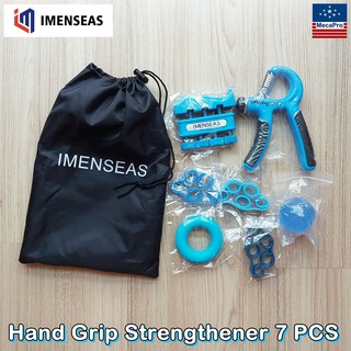 IMENSEAS Hand Grip Strengthener 7 PCS อุปกรณ์บริหารนิ้วมือ ข้อมือ ที่นวดมือ