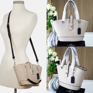 🎀 (สด-ผ่อน) กระเป๋าสะพาย 7 นิ้ว สีเทา COACH C8212 COACH LANE BUCKET BAG