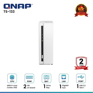 Qnap TS-133 1-Bay NAS อุปกรณ์จัดเก็บข้อมูลบนเครือข่าย