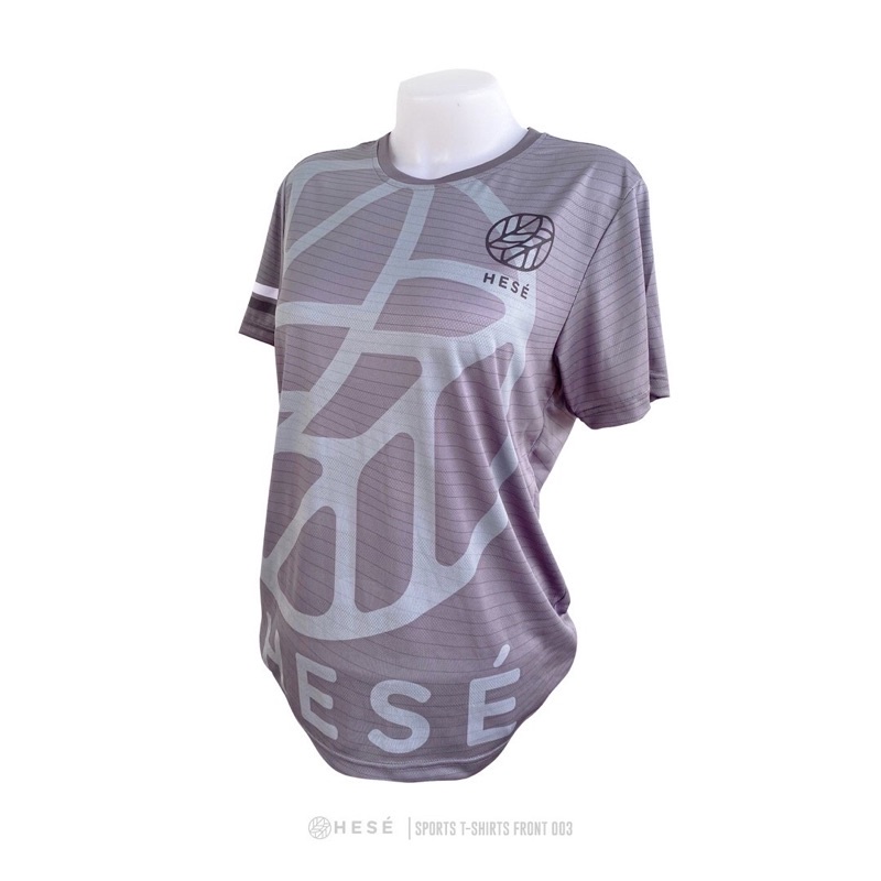เสื้อออกกำลังกาย เฮเซ่ HESE สี เทา มีแขน 003
