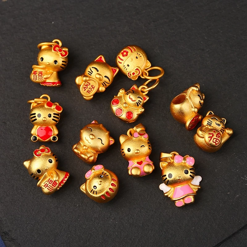 เครื่องประดับ จี้ลูกปัด รูปแมวนําโชค พร้อมจี้หยดน้ํามัน diy thumbnail 5