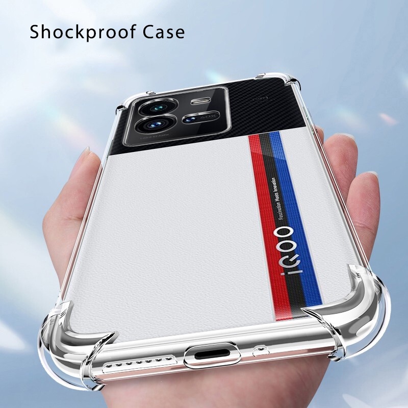 เคสโทรศัพท์ซิลิโคน TPU นิ่ม แบบใส กันกระแทก ปิดด้านหลัง สําหรับ vivo iQOO 10 9 8 iQOO10 iQOO9 iQOO8 