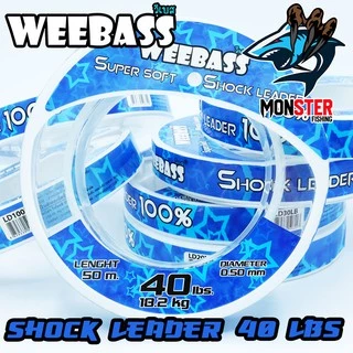 สายเอ็นหน้า ช๊อคลีดวีแบส WEEBASS SHOCK LEADER SUPER SOFT 100% ( ตกปลาฟันคม )