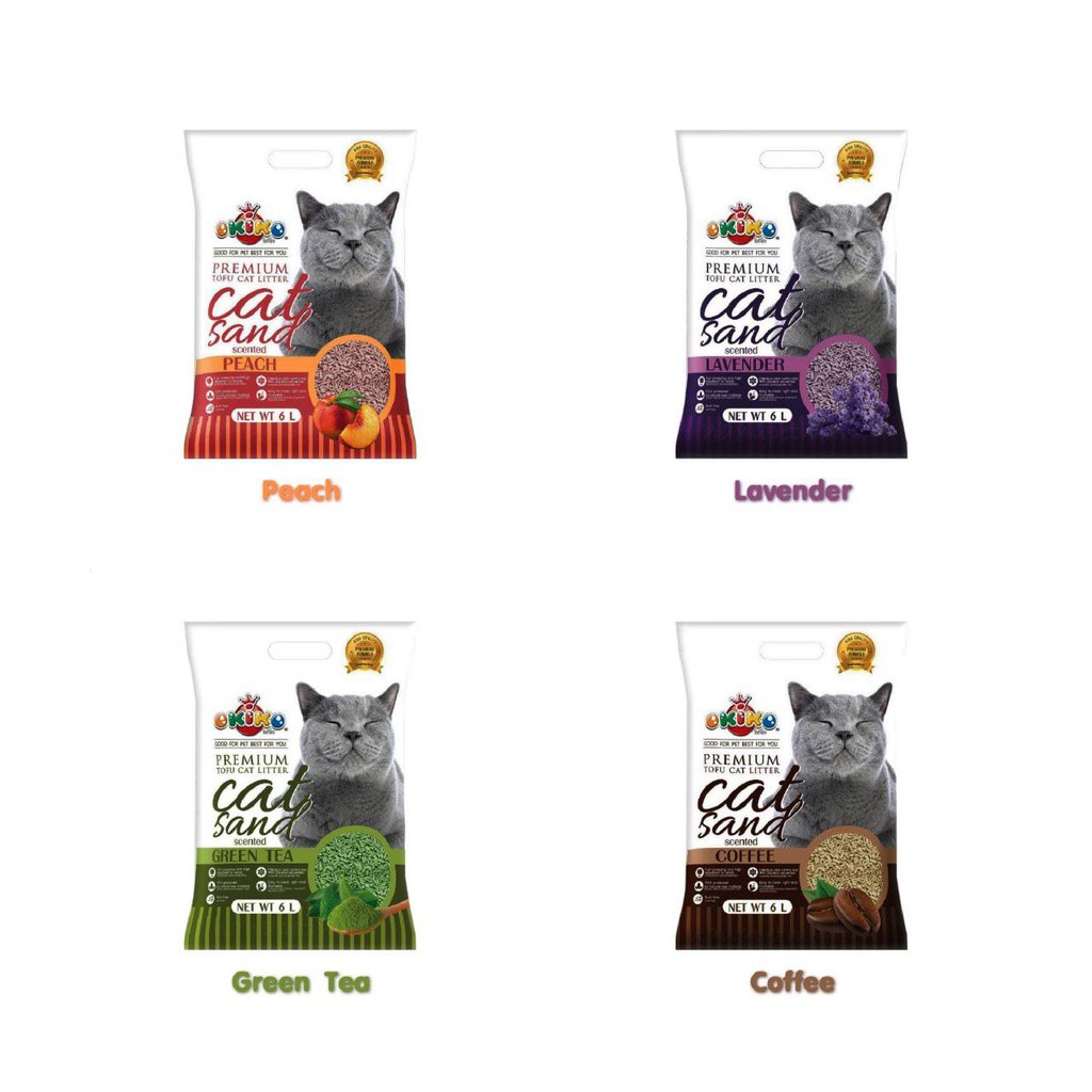∋✠Okiko ทรายแมวเต้าหู้ ขนาด 6L.