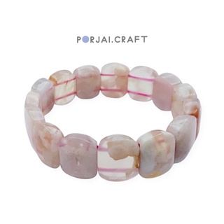 Flower agate bangle กำไลฟลาวเวอร์อาเกต 17mm