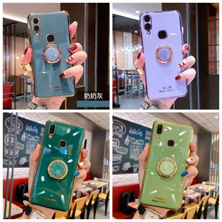 Vivo Y85 V9 เคสโทรศัพท์ซิลิโคน Case Vivo V9 Y85 ที่เรียบง่ายและมีสไตล์พร้อมขาตั้งcase