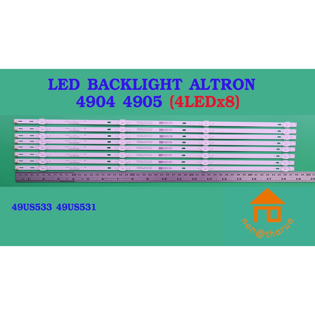 หลอดไฟ BACKLIGHT ALTRON LTV-4904  49US533AN  49US531AN  4LED X8